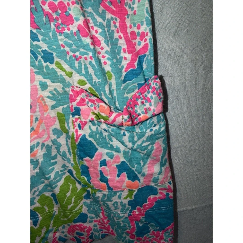 Lilly Pulitzer Girls Esme Knit Dress Lets Cha Cha Pink Blue XL 12-14 53547G